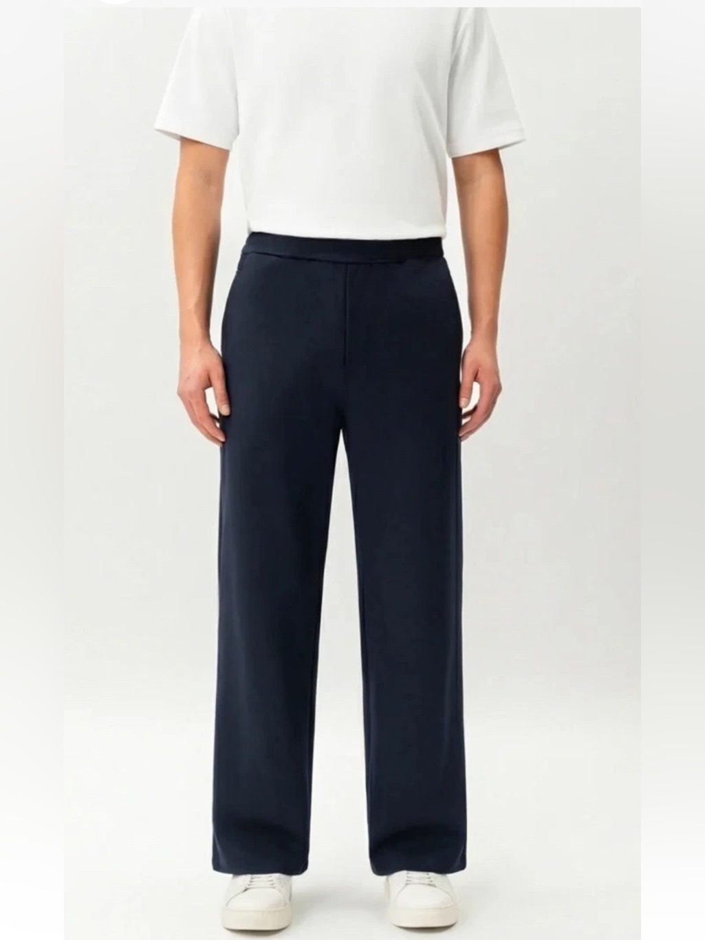 Nothing Something Socrates Wide Leg Stretchy Pants Sz Large Navy